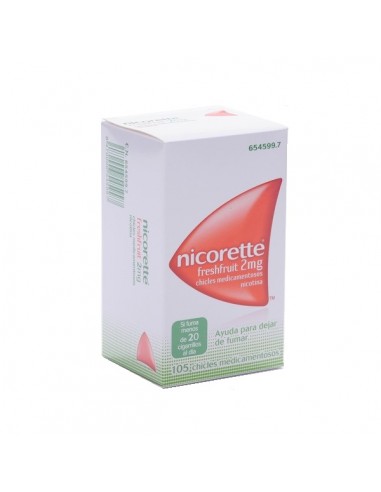 NICORETTE FRESHFRUIT 2 MG 105 CHICLES...