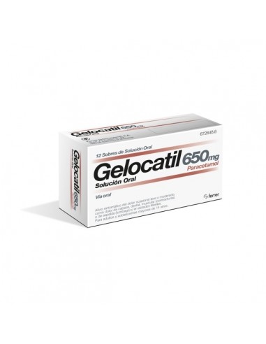 GELOCATIL 650 MG 12 SOBRES SOLUCION ORAL