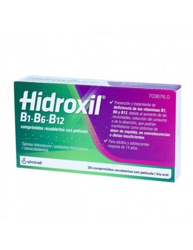 HIDROXIL B1-B6-B12 30 COMPRIMIDOS...