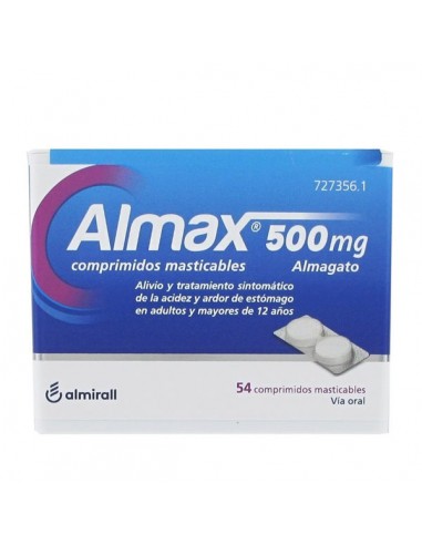 ALMAX 500 MG 54 COMPRIMIDOS MASTICABLES