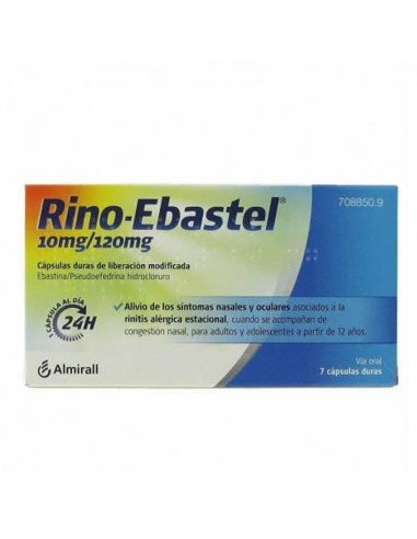 RINO-EBASTEL 10 MG/120 MG 7 CAPSULAS...