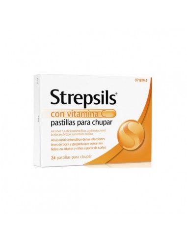 STREPSILS CON VITAMINA C 24 PASTILLAS...
